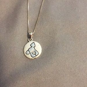 Sterling silver dog necklace